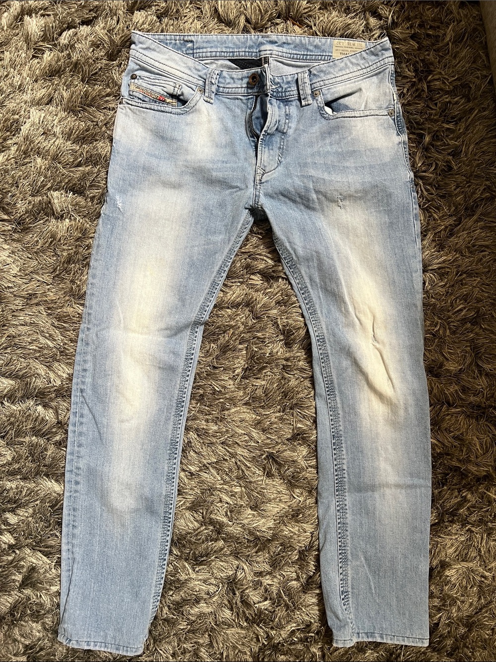Diesel Light Wash Men’s Slim Jeans - Light Blue
